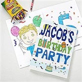 Happy Birthday Personalized Coloring Activity Book & Crayon Set - 10163