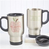 Apple Scroll Personalized Teacher Travel Mug - 10199