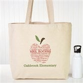 Apple Scroll© Personalized Teacher Tote Bag - 10200