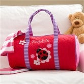 Ladybug Embroidered Duffel Bag - 10221-B