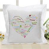 Her Heart of Love Personalized Linen Pillow - 10362