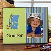 Boy Alphabet Animals Personalized Frame - 10513