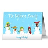 Snowman Photo Fun Christmas Cards- 5 Photo - 10577-5