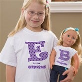 Alphabet Name© Personalized Youth & Doll T-Shirt Set - 10583-SET
