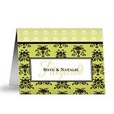 Damask Greetings Personalized Note Cards - 10676