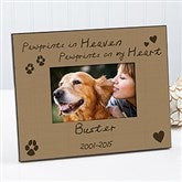 Pawprints In Heaven Personalized Photo Frame - 10682