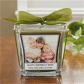 Picture Perfect Personalized Scented Glass Candle-Papaya & Bamboo - 10736-P