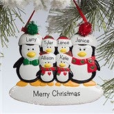 Penguin Family© Personalized Ornament--6 Names - 10775-6