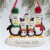 Penguin Family© Personalized Ornament--5 Names - 10775-5