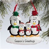 Penguin Family© Personalized Ornament--4 Names - 10775-4