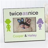 Double Trouble Personalized Twin Frame - 10793