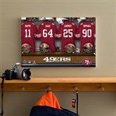 NFL San Francisco 49ers Personalized Locker Room Canvas- 12x18 - 10873-S