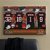 NFL Cincinnati Bengals Personalized Locker Room Canvas- 24x36 - 10875-L