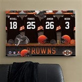 NFL Cleveland Browns Personalized Locker Room Canvas- 24x36 - 10887-L