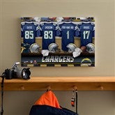 NFL San Diego Chargers Personalized Locker Room Canvas- 12x18 - 10890-S