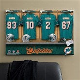 NFL Miami Dolphins Personalized Locker Room Canvas- 24x36 - 10894-L