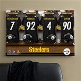 NFL Pittsburgh Steelers Personalized Locker Room Canvas- 24x36 - 10914-L