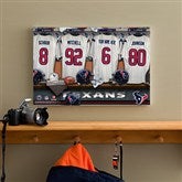 NFL Houston Texans Personalized Locker Room Canvas- 12x18 - 10915-S