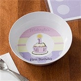 First Birthday Girl Personalized Melamine Bowl - 10929D-B