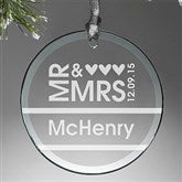 Mr. & Mrs. Personalized Ornament - 10952