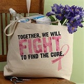 Fight To Find The Cure© Personalized Canvas Tote - 11022