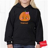 Miss Pumpkin Youth Black Hooded Sweatshirt - 11097YS