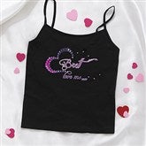 Sparkle Of My Eye Personalized Ladies Black Camisole - 11138C