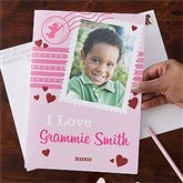 Happy Valentine's Day Personalized Oversized Photo Greeting Card - 1 Photo - 11141-1
