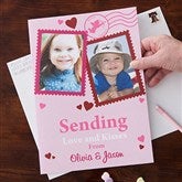 Happy Valentine's Day Personalized Oversized Photo Greeting Card - 2 Photos - 11141-2