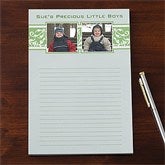Elegant Floral Personalized Two Photo Notepad - 11156-TW