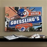 Boise State Broncos Collegiate Personalized Pub Sign Canvas- 16x24 - 11175-M