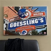 Boise State Broncos Collegiate Personalized Pub Sign Canvas- 24x36 - 11175-L