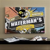Iowa Hawkeyes Collegiate Personalized Pub Sign Canvas- 16x24 - 11177-M