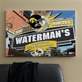 Iowa Hawkeyes Collegiate Personalized Pub Sign Canvas- 24x36 - 11177-L