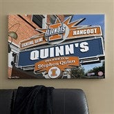 Illinois Fighting Illini Collegiate Personalized Pub Sign Canvas- 24x36 - 11178-L