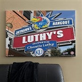 Kansas Jayhawks Collegiate Personalized Pub Sign Canvas- 24x36 - 11179-L