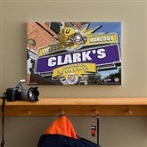 LSU Tigers Collegiate Personalized Pub Sign Canvas- 12x18 - 11183-S