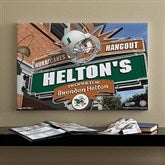 Miami Hurricanes Collegiate Personalized Pub Sign Canvas- 16x24 - 11185-M