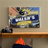 Michigan Wolverines Collegiate Personalized Pub Sign Canvas- 12x18 - 11186-S