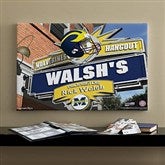 Michigan Wolverines Collegiate Personalized Pub Sign Canvas- 16x24 - 11186-M
