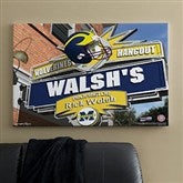 Michigan Wolverines Collegiate Personalized Pub Sign Canvas- 24x36 - 11186-L