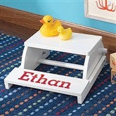 Kid's Personalized Step & Sit Flip Stool - White - 11193D-W