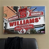 North Carolina State Wolfpack Collegiate Personalized Pub Sign Canvas- 24x36 - 11199-L