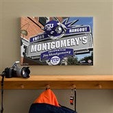 TCU Horned Frogs Collegiate Personalized Pub Sign Canvas- 12x18 - 11204-S