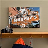 Texas Longhorns Collegiate Personalized Pub Sign Canvas- 12x18 - 11211-S