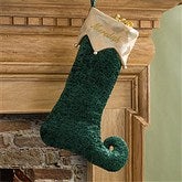 Harlequin Holiday© Embroidered Stockings- Emerald Plush - 11227-G