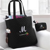 Corporate Personalized Quilted Tote & Makeup Bag Set - 11267-S