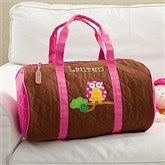 Sweet Owl Embroidered Duffel Bag - 11296