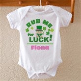 Rub Me for Luck! Personalized Character Baby Bodysuit - 11319-BB