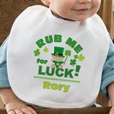 Rub Me for Luck! Personalized Character Infant Bib - 11319B